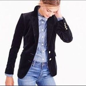 J Crew black velvet blazer - like new